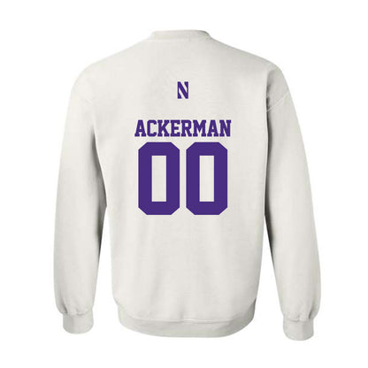 Northwestern - NCAA Baseball : Riley Ackerman - Classic Shersey Crewneck Sweatshirt-1