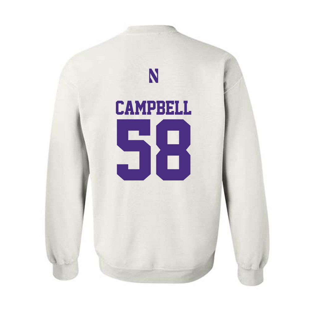 Northwestern - NCAA Football : Nathaniel Campbell - Classic Shersey Crewneck Sweatshirt-1