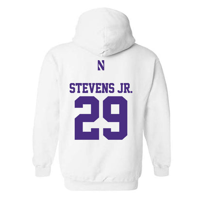 Northwestern - NCAA Football : JonJon Stevens Jr. - Classic Shersey Hooded Sweatshirt-1