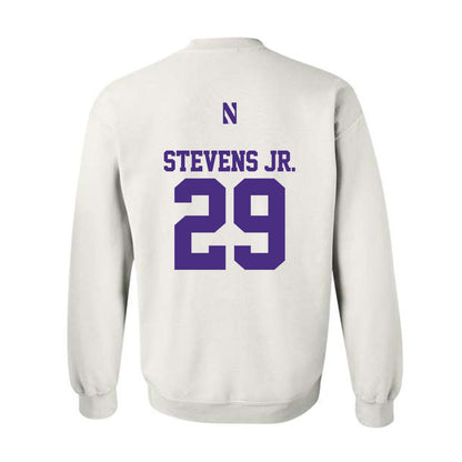 Northwestern - NCAA Football : JonJon Stevens Jr. - Classic Shersey Crewneck Sweatshirt-1