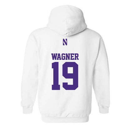 Northwestern - NCAA Football : Drew Wagner - Classic Shersey Hooded Sweatshirt-1