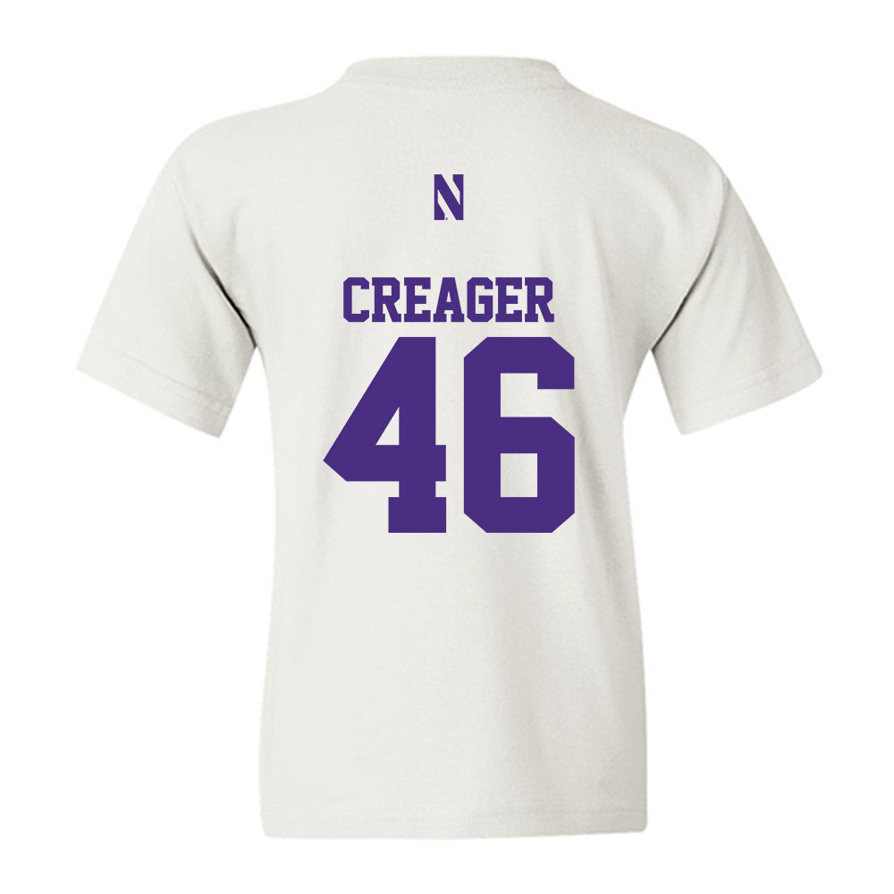 Northwestern - NCAA Football : Lincoln Creager - Classic Shersey Youth T-Shirt-1