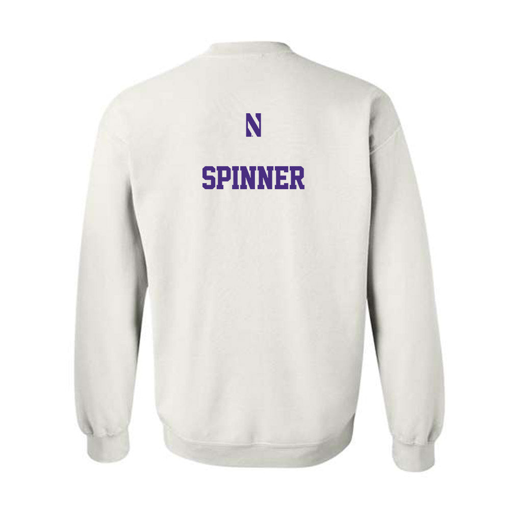 Northwestern - NCAA Men's Swimming & Diving : Wiley Spinner - Classic Shersey Crewneck Sweatshirt