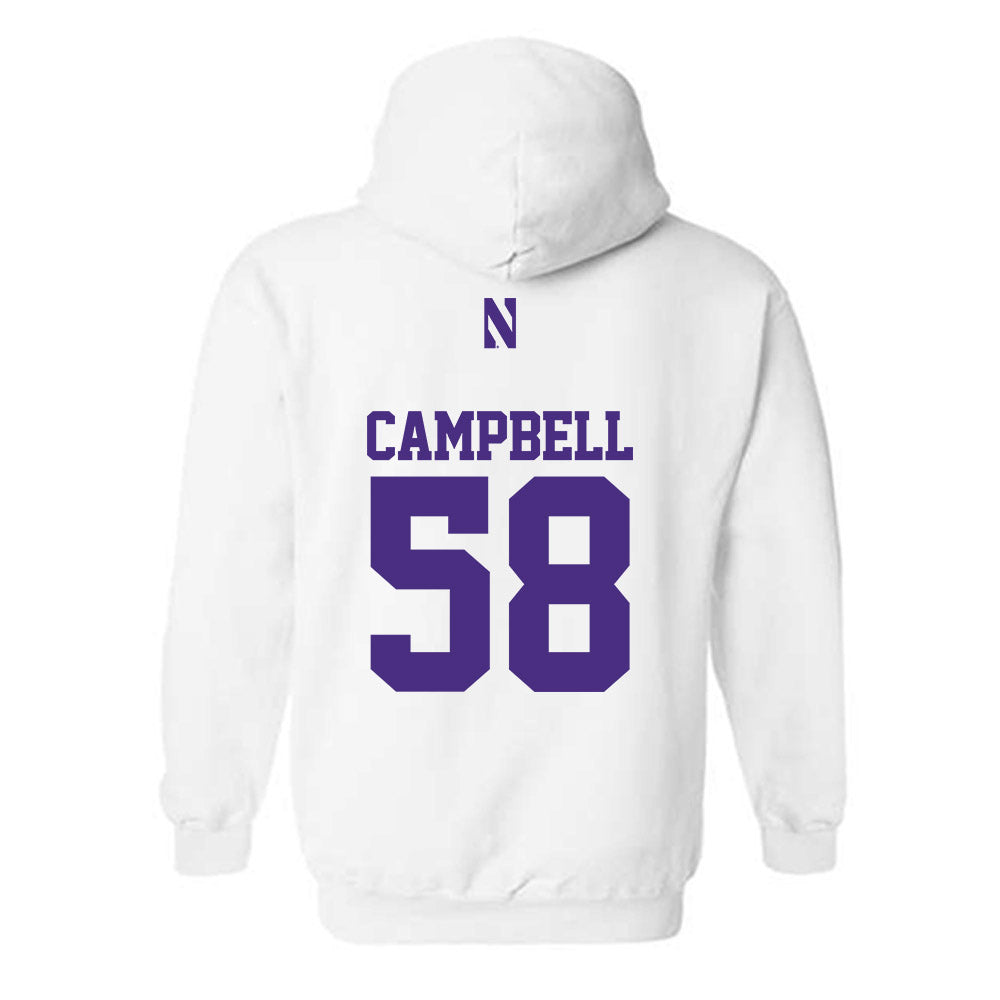 Northwestern - NCAA Football : Nathaniel Campbell - Classic Shersey Hooded Sweatshirt-1