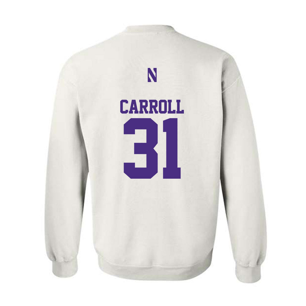 Northwestern - NCAA Women's Lacrosse : Mary Carroll - Classic Shersey Crewneck Sweatshirt-1