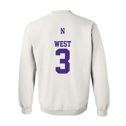 Northwestern - NCAA Men's Basketball : Jake West - Classic Shersey Crewneck Sweatshirt-1