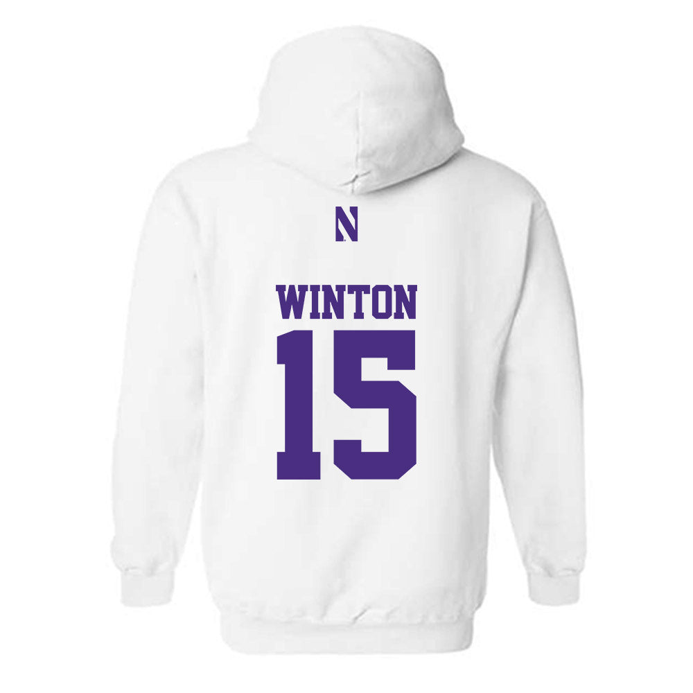 Northwestern - NCAA Football : Sean Winton - Classic Shersey Hooded Sweatshirt-1