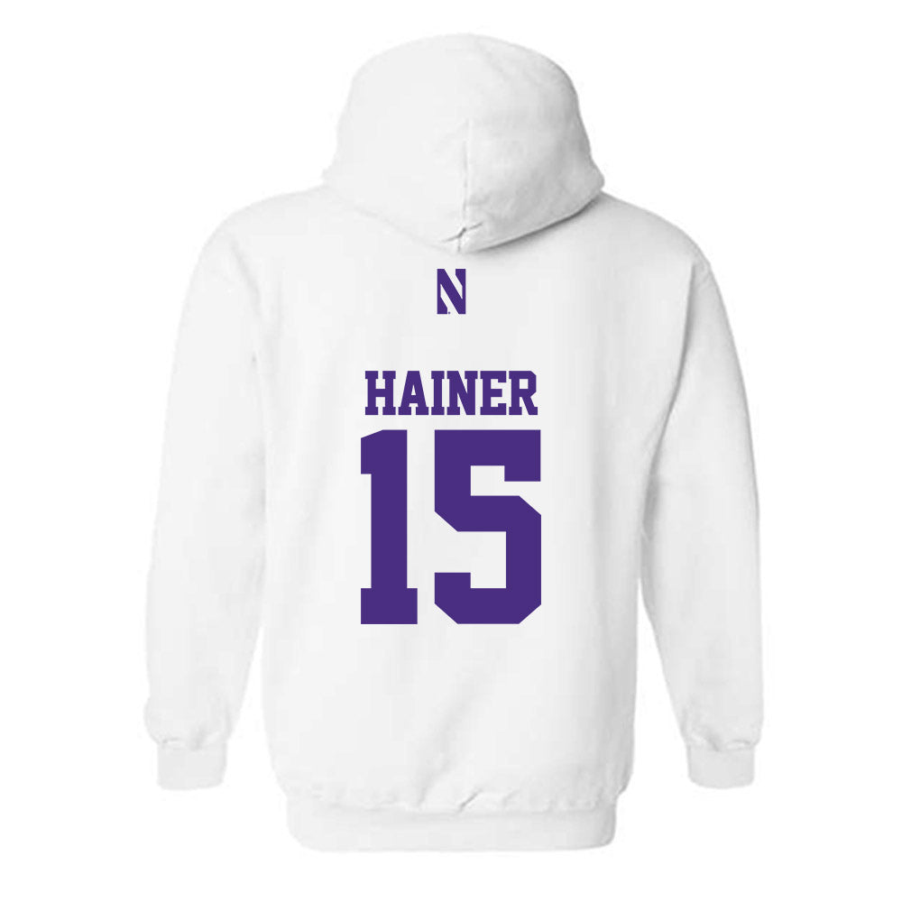 Northwestern - NCAA Men's Soccer : Doug Hainer - Classic Shersey Hooded Sweatshirt-1