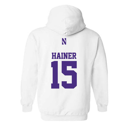 Northwestern - NCAA Men's Soccer : Doug Hainer - Classic Shersey Hooded Sweatshirt-1