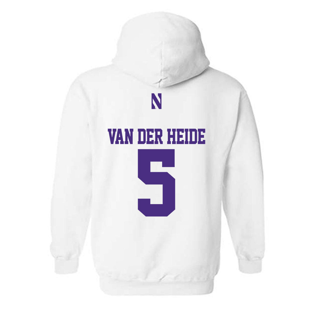 Northwestern - NCAA Men's Soccer : Dimas Van der Heide - Classic Shersey Hooded Sweatshirt-1
