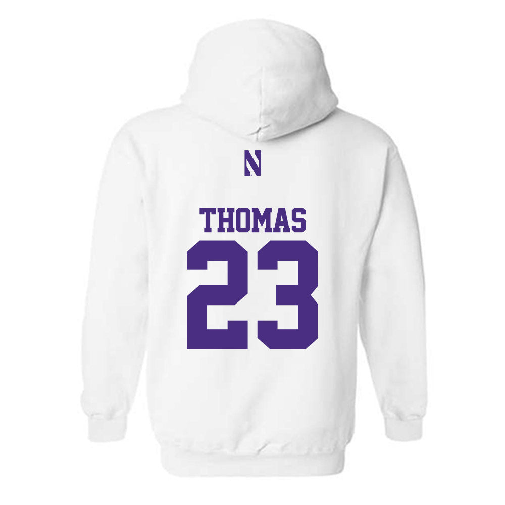 Northwestern - NCAA Women's Basketball : Tayla Thomas - Classic Shersey Hooded Sweatshirt-1