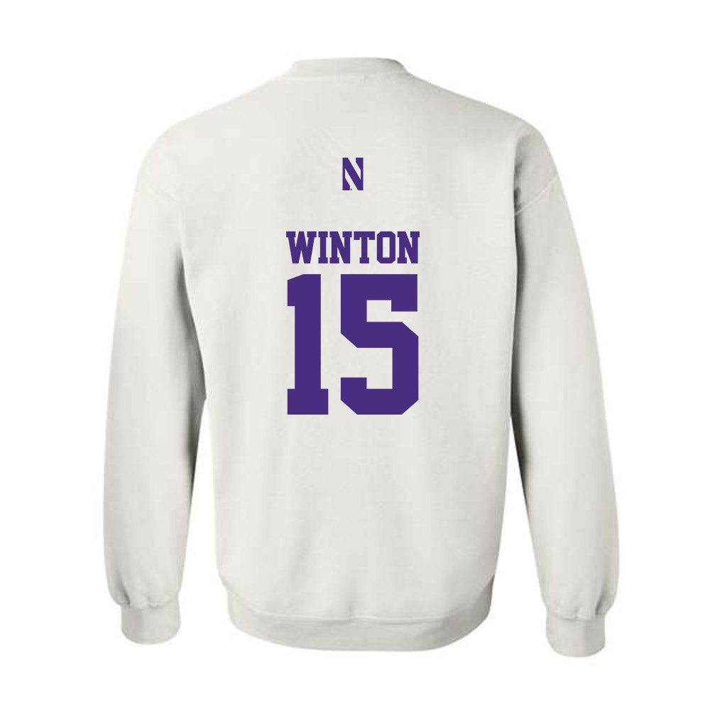 Northwestern - NCAA Football : Sean Winton - Classic Shersey Crewneck Sweatshirt-1