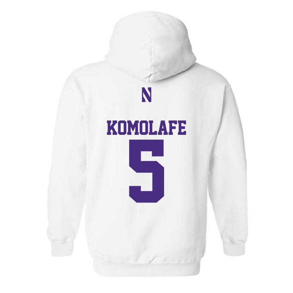 Northwestern - NCAA Football : Caleb Komolafe - Classic Shersey Hooded Sweatshirt-1