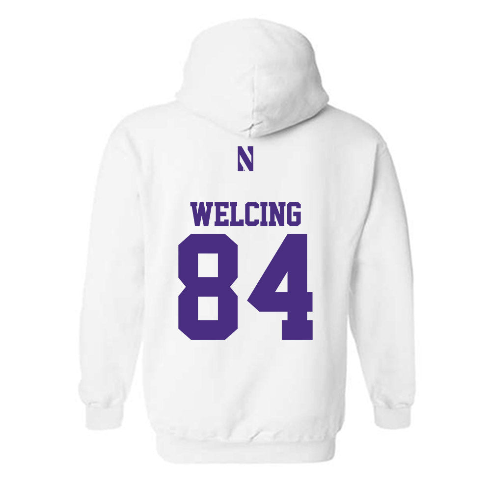 Northwestern - NCAA Football : Hunter Welcing - Classic Shersey Hooded Sweatshirt-1