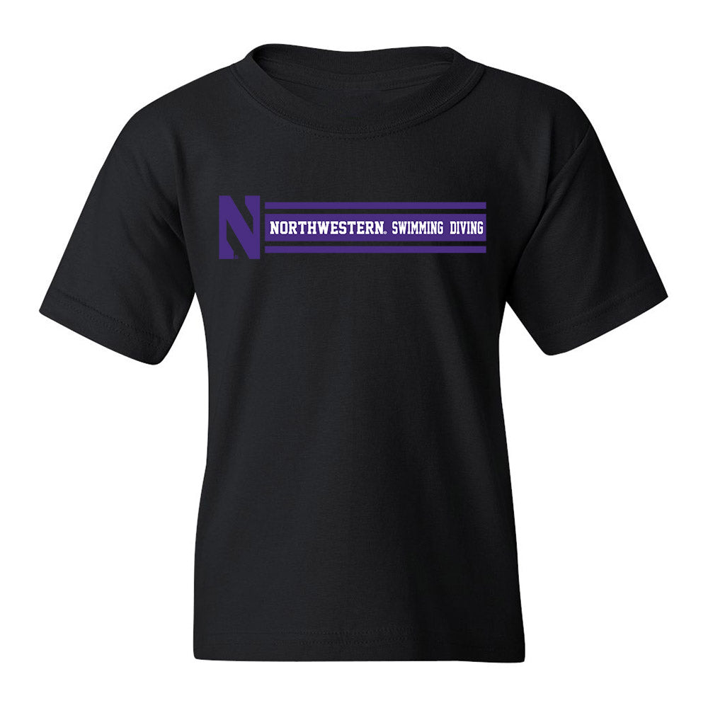 Northwestern - NCAA Men's Swimming & Diving : Wiley Spinner - Classic Shersey Youth T-Shirt