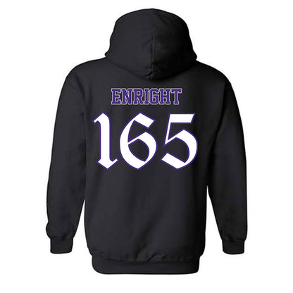 Northwestern - NCAA Wrestling : Eddie Enright - Hooded Sweatshirt-1