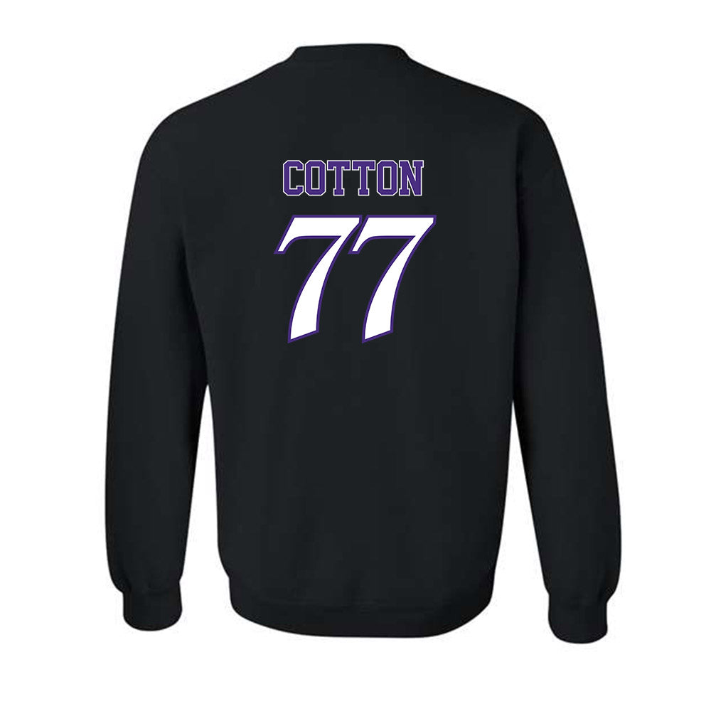 Northwestern - NCAA Football : Idrys Cotton - Crewneck Sweatshirt-1