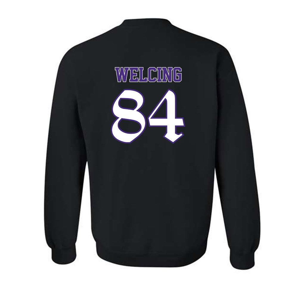 Northwestern - NCAA Football : Hunter Welcing - Crewneck Sweatshirt-1