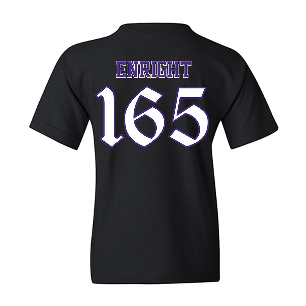 Northwestern - NCAA Wrestling : Eddie Enright - Youth T-Shirt-1