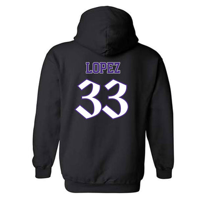 Northwestern - NCAA Women's Basketball : Amparo Lopez - Hooded Sweatshirt-1