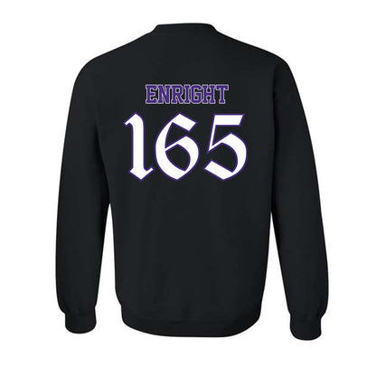 Northwestern - NCAA Wrestling : Eddie Enright - Crewneck Sweatshirt-1