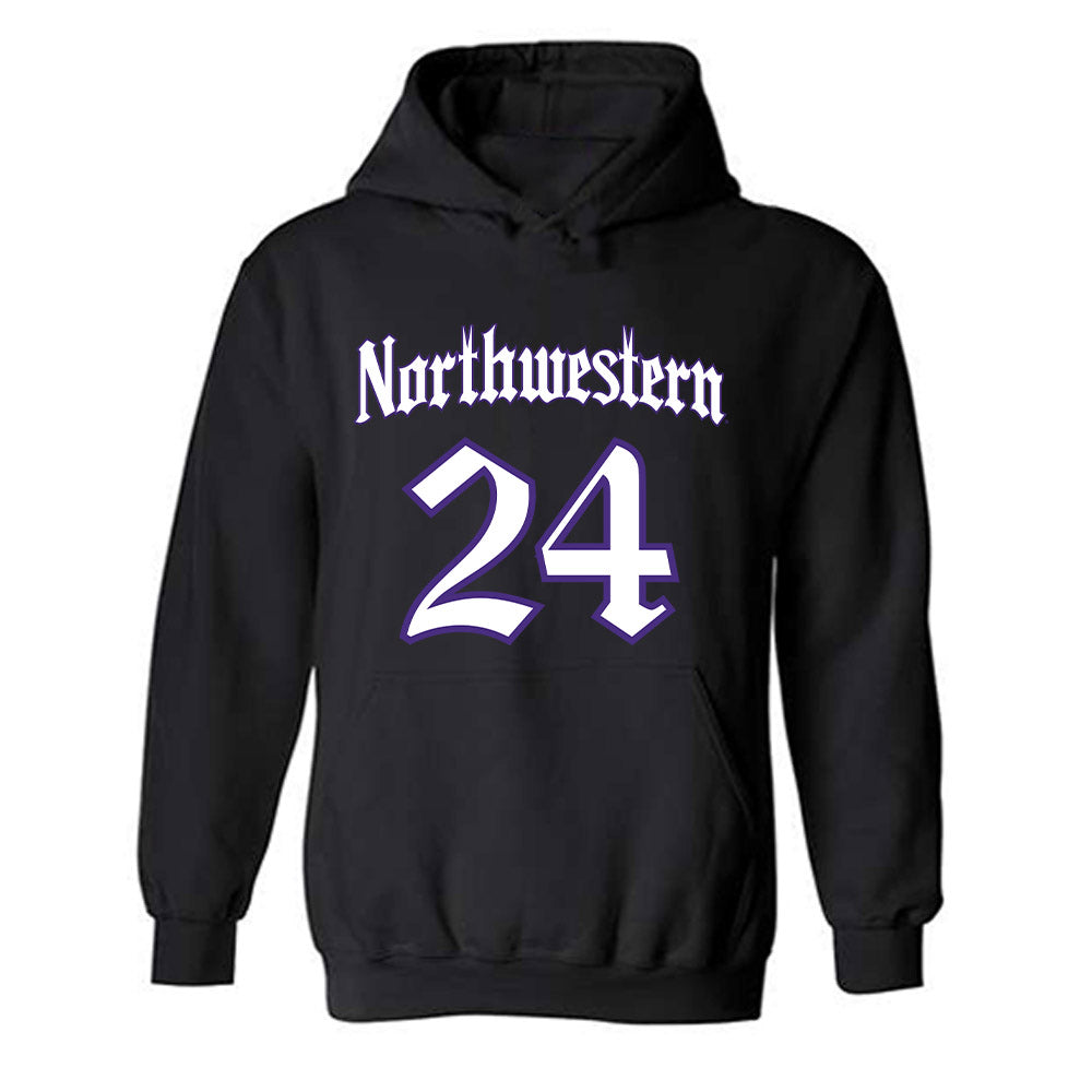 Northwestern - NCAA Women's Lacrosse : Riley Campbell - Hooded Sweatshirt-0