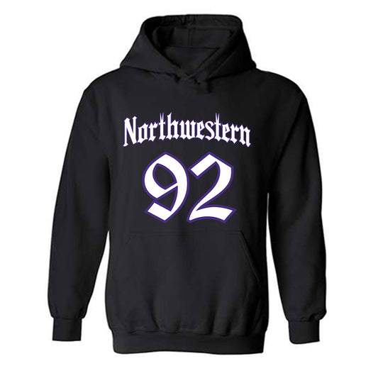 Northwestern - NCAA Football : Nikola Dugandzic - Hooded Sweatshirt-0