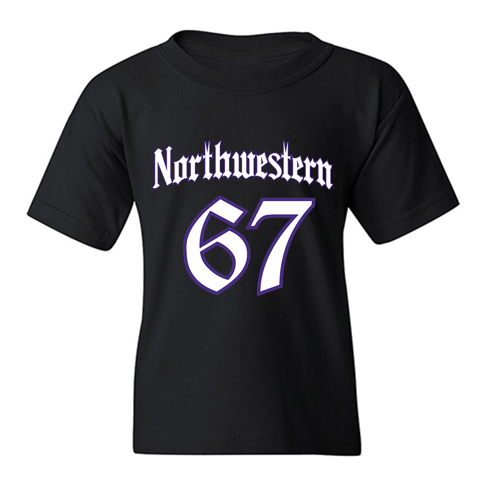 Northwestern - NCAA Football : Jace Borcherding - Youth T-Shirt-0