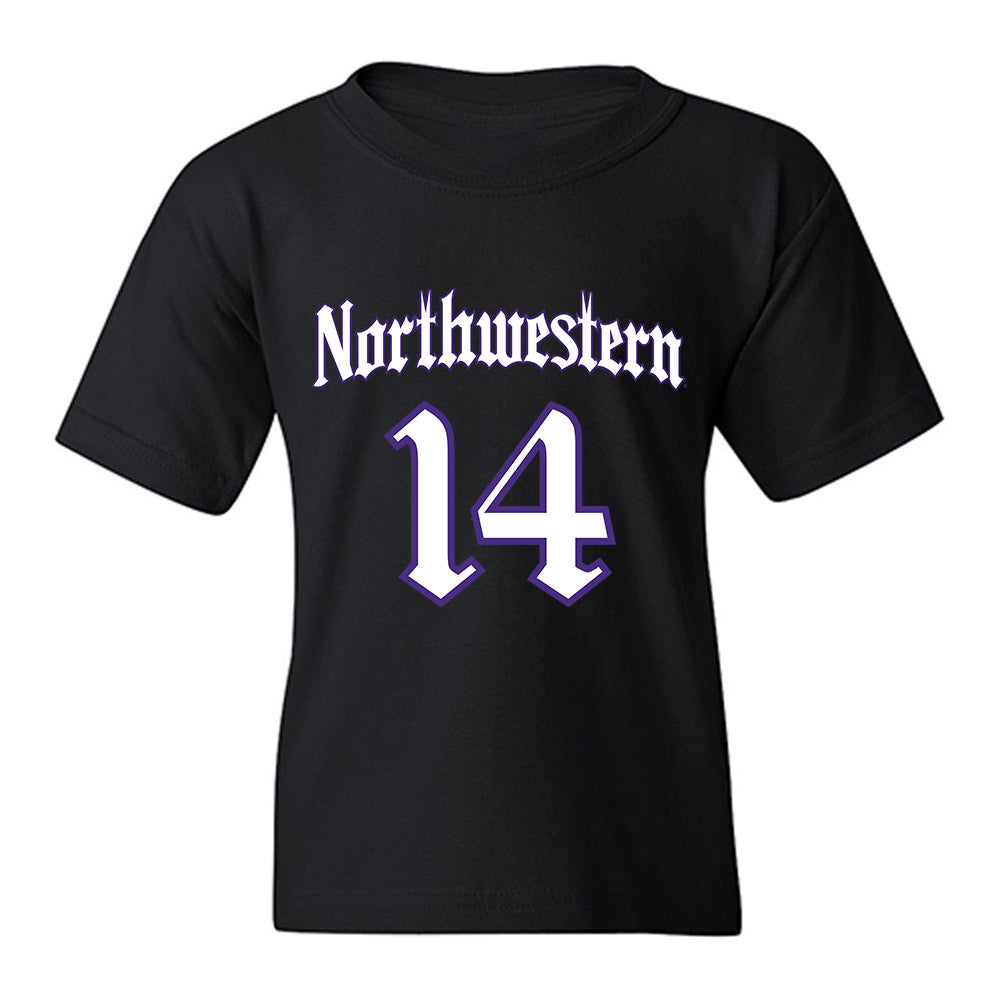 Northwestern - NCAA Football : Yannis Karlaftis - Youth T-Shirt-0