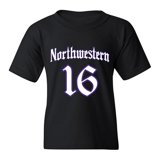 Northwestern - NCAA Football : Brennan Saxe - Youth T-Shirt-0