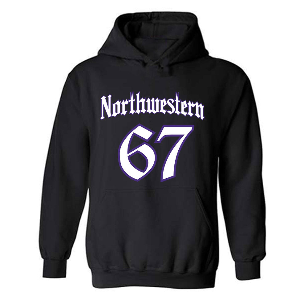 Northwestern - NCAA Football : Jace Borcherding - Hooded Sweatshirt-0