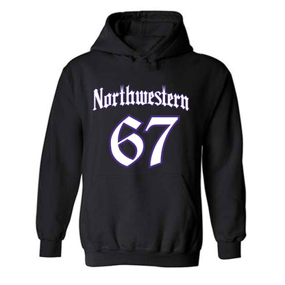 Northwestern - NCAA Football : Jace Borcherding - Hooded Sweatshirt-0