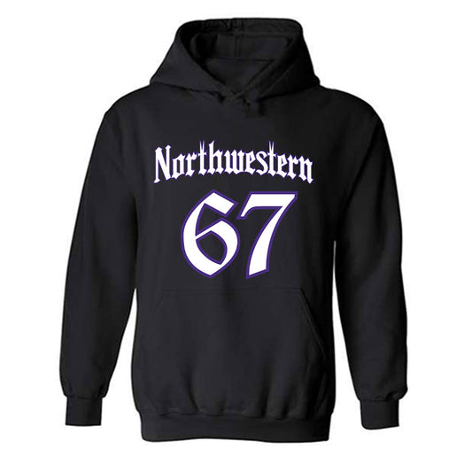 Northwestern - NCAA Football : Jace Borcherding - Hooded Sweatshirt-0