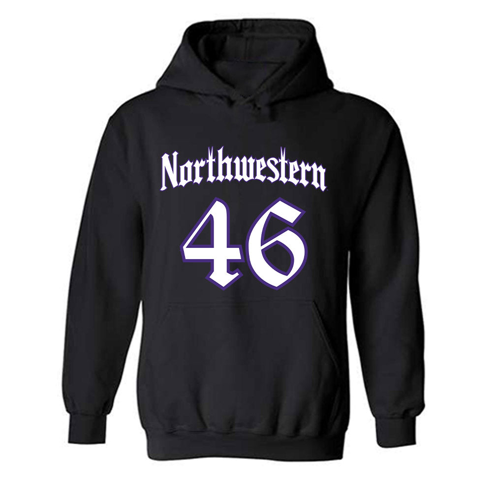 Northwestern - NCAA Football : Lincoln Creager - Hooded Sweatshirt-0
