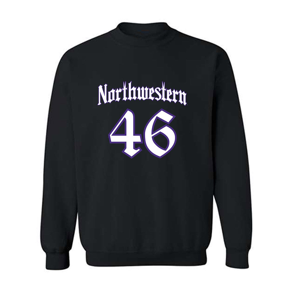 Northwestern - NCAA Football : Lincoln Creager - Crewneck Sweatshirt-0