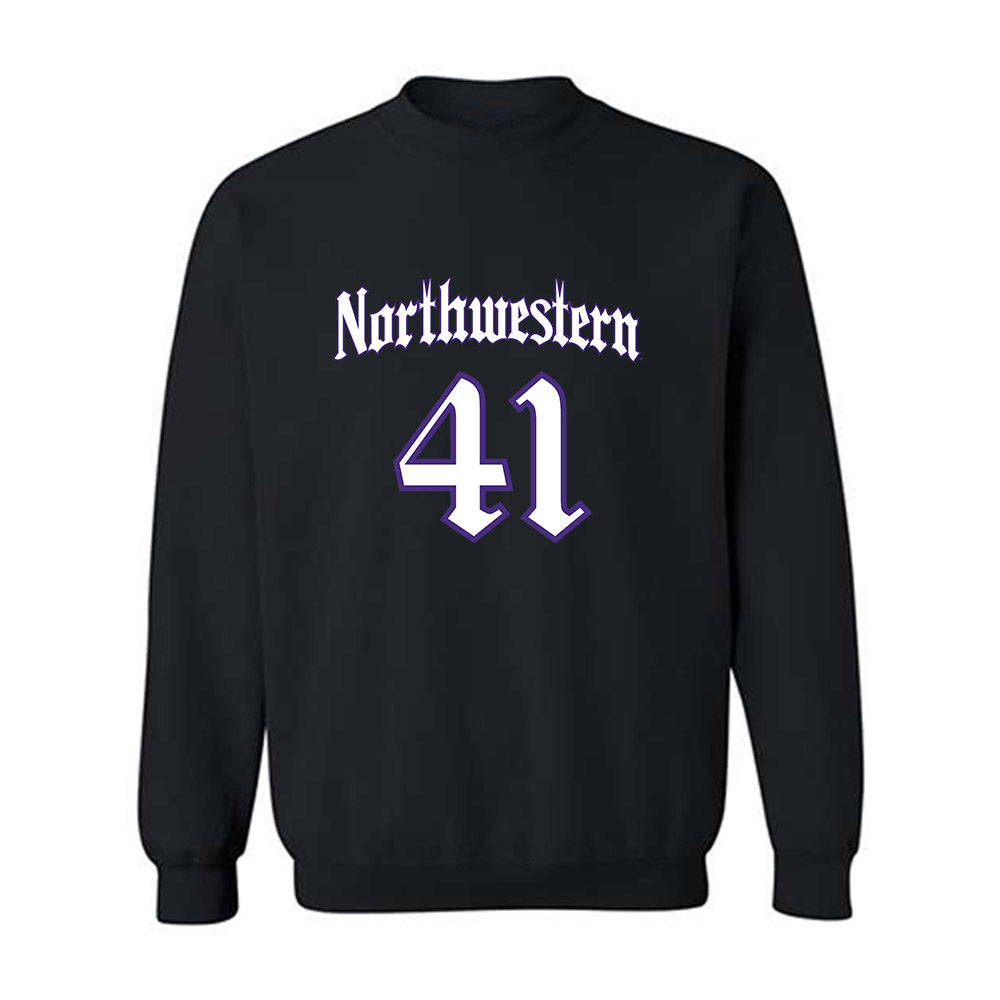 Northwestern - NCAA Baseball : Tommy Bridges - Crewneck Sweatshirt-0