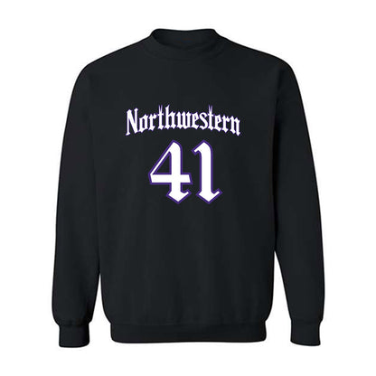 Northwestern - NCAA Baseball : Tommy Bridges - Crewneck Sweatshirt-0