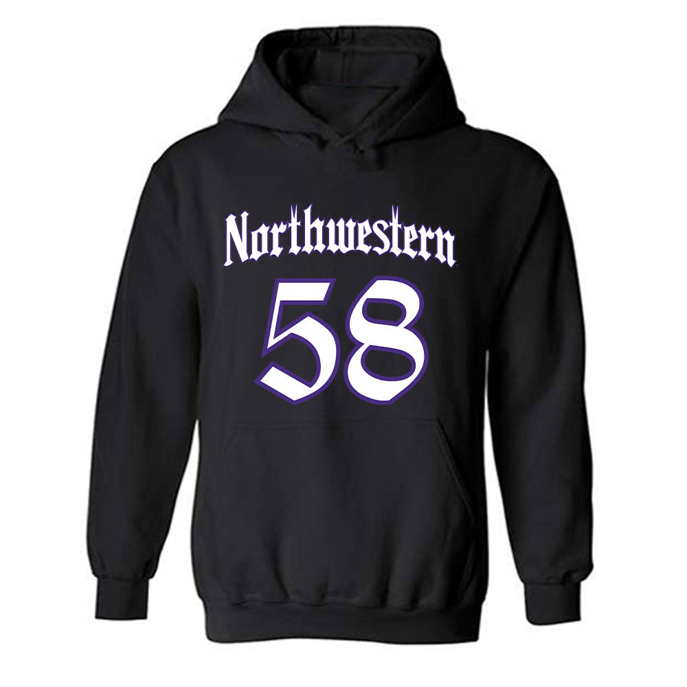 Northwestern - NCAA Football : Nathaniel Campbell - Hooded Sweatshirt-0