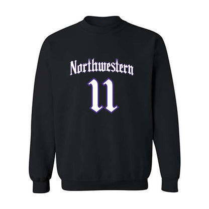 Northwestern - NCAA Football : Seth Valeri - Crewneck Sweatshirt-0