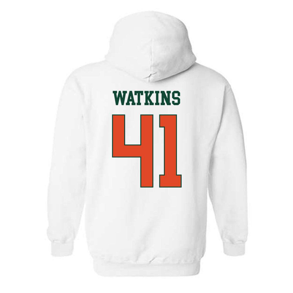 Miami - NCAA Baseball : Jailen Watkins - Classic Shersey Hooded Sweatshirt-1