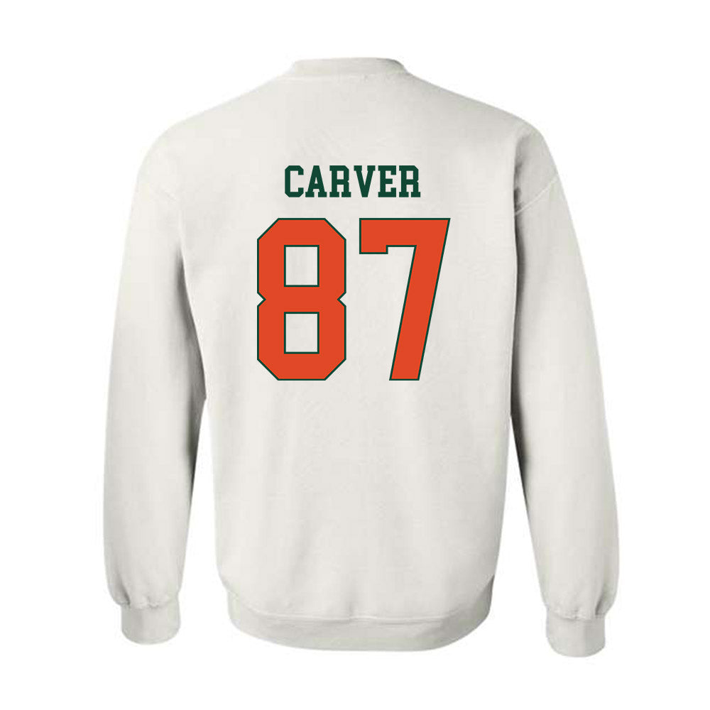 Miami - NCAA Football : Hunter Carver - Classic Shersey Crewneck Sweatshirt