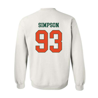 Miami - NCAA Football : Donta Simpson - Classic Shersey Crewneck Sweatshirt-1