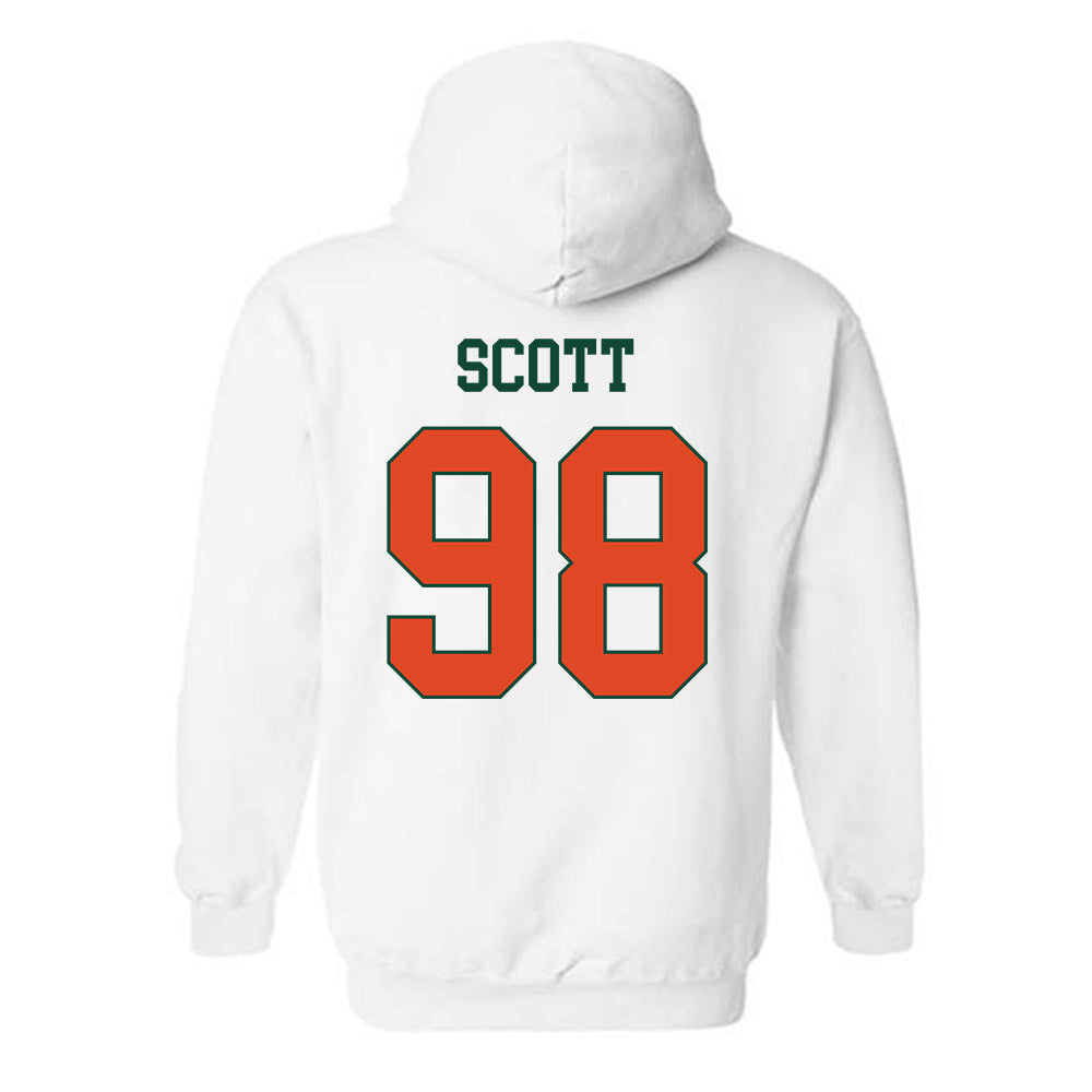 Miami - NCAA Football : Justin Scott - Classic Shersey Hooded Sweatshirt