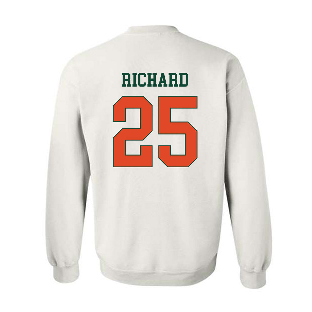 Miami - NCAA Football : Jadais Richard - Classic Shersey Crewneck Sweatshirt-1