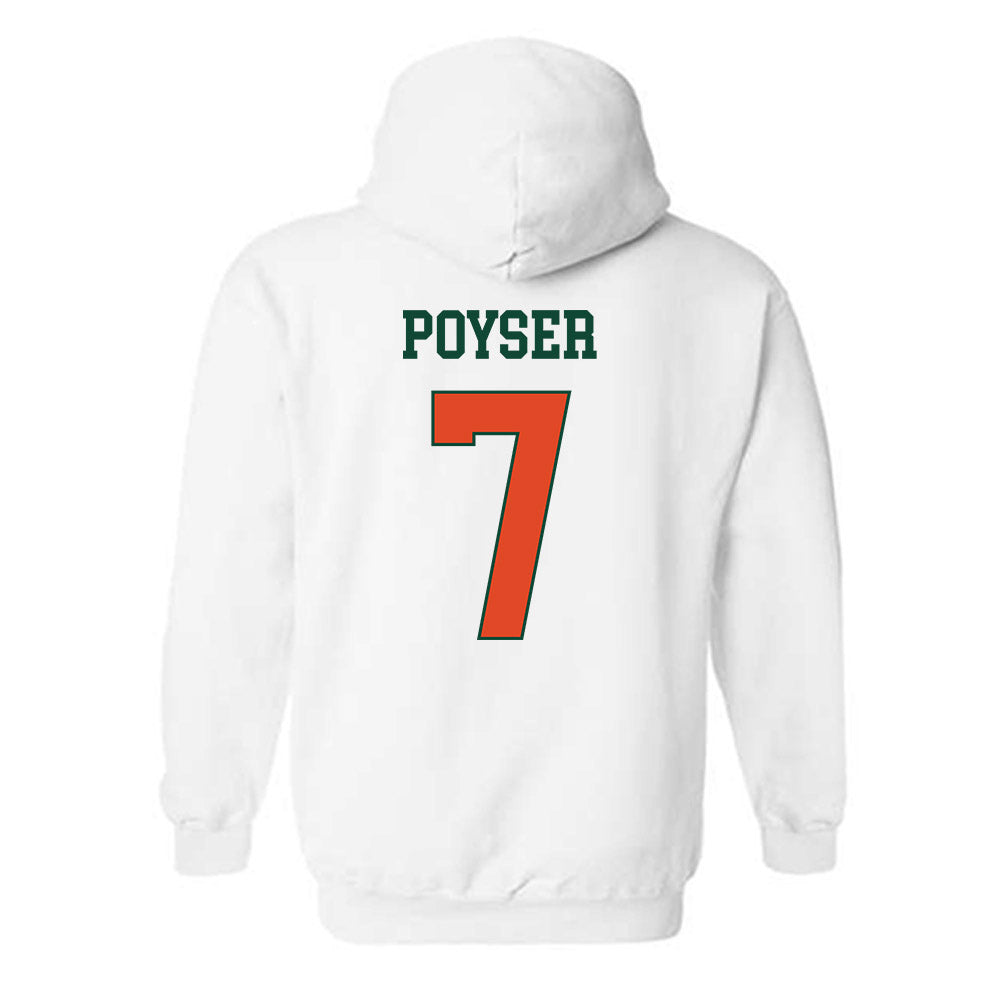 Miami - NCAA Football : Zechariah Poyser - Classic Shersey Hooded Sweatshirt-1
