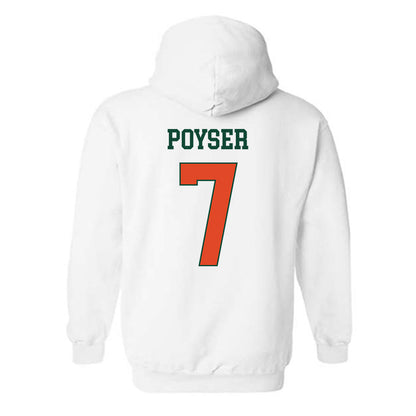 Miami - NCAA Football : Zechariah Poyser - Classic Shersey Hooded Sweatshirt-1