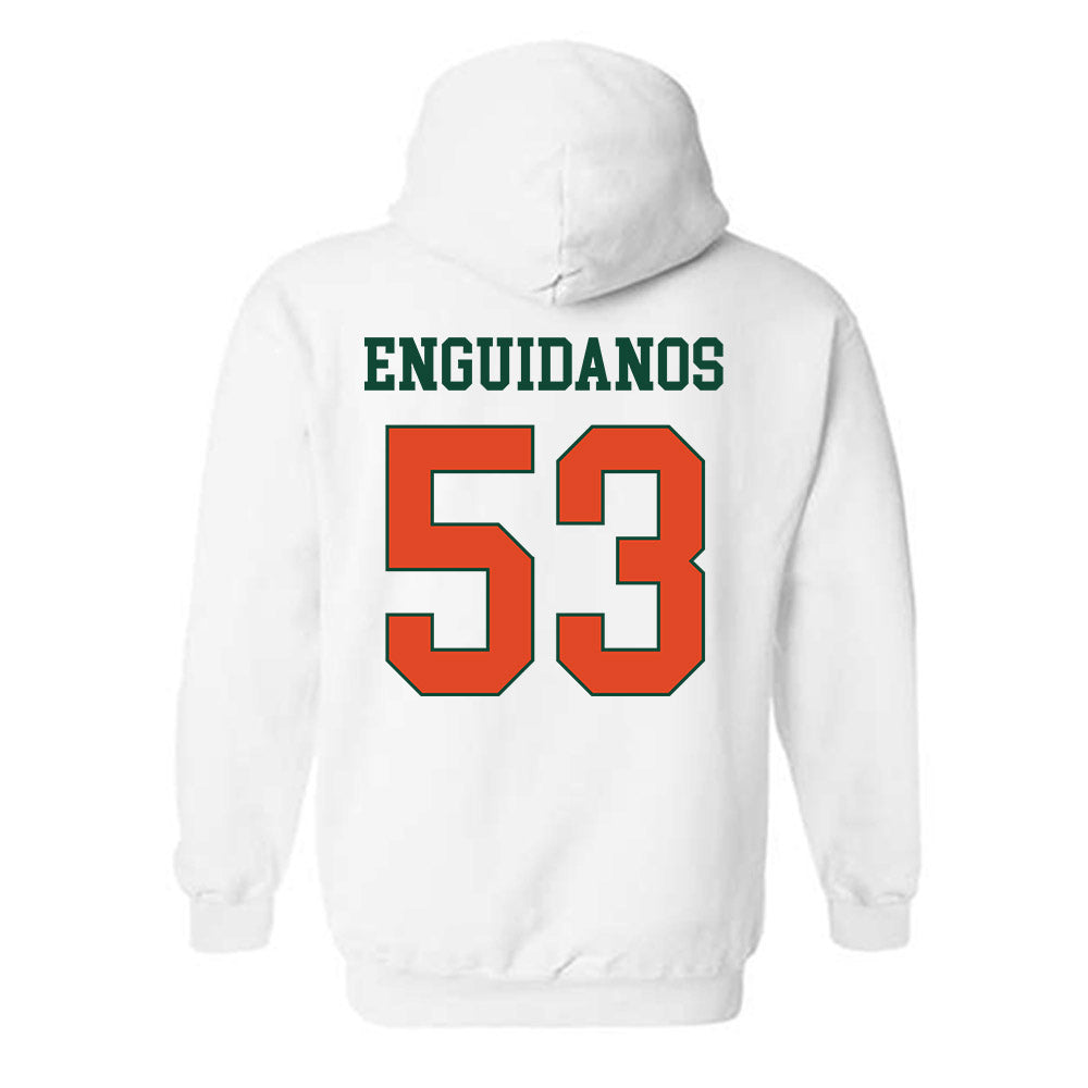 Miami - NCAA Football : Joey Enguidanos - Classic Shersey Hooded Sweatshirt