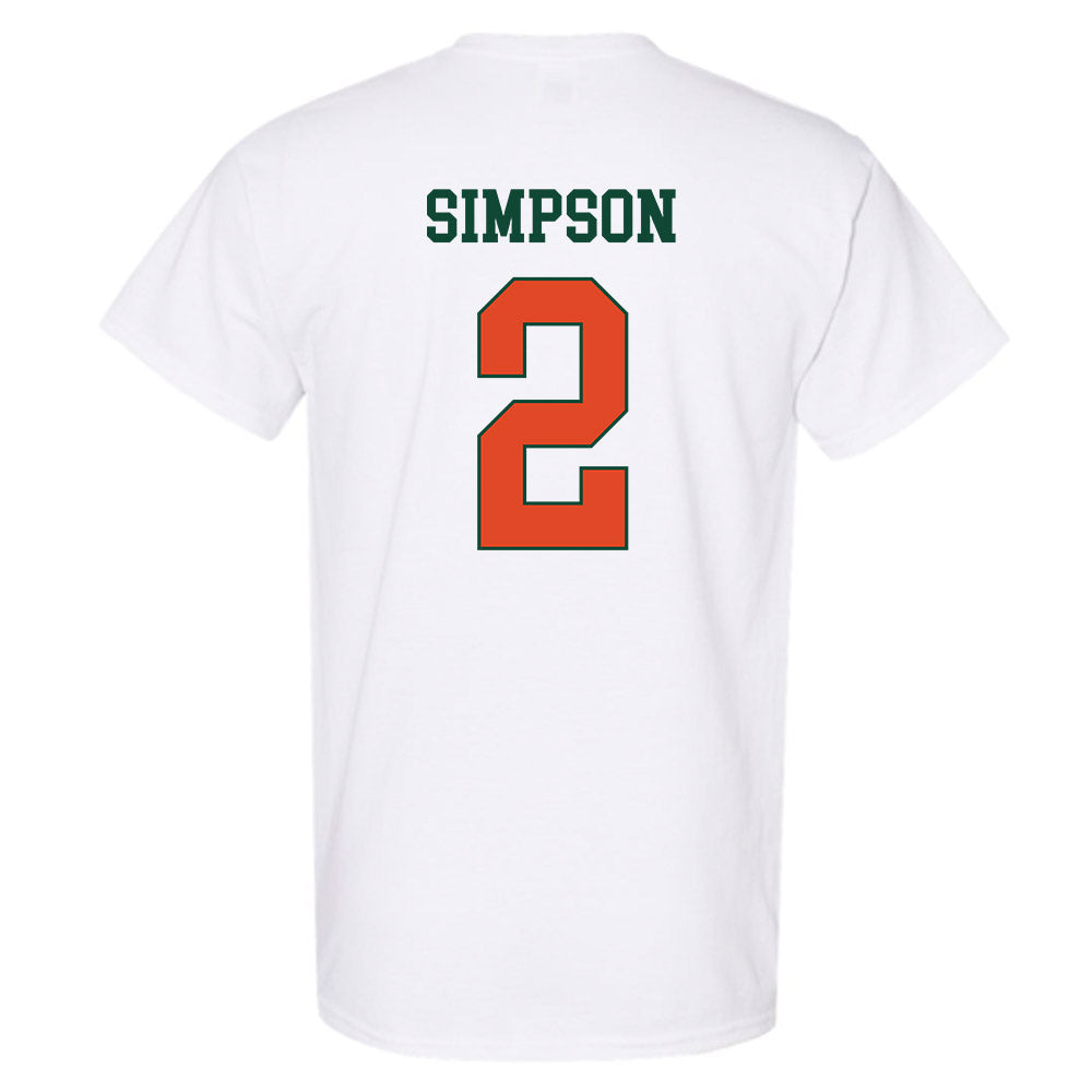 Miami - NCAA Women's Soccer : Emilie Simpson - Classic Shersey T-Shirt-1