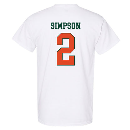 Miami - NCAA Women's Soccer : Emilie Simpson - Classic Shersey T-Shirt-1