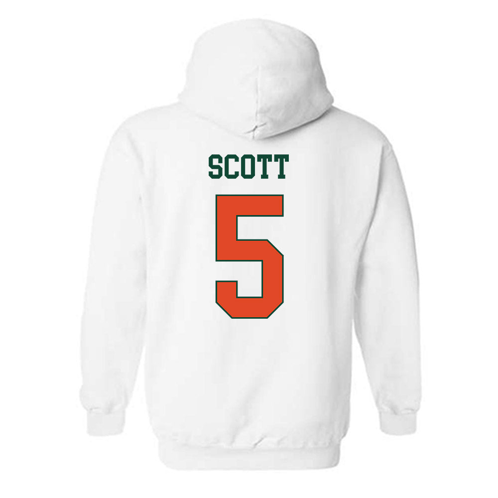 Miami - NCAA Football : Justin Scott - Classic Shersey Hooded Sweatshirt-1